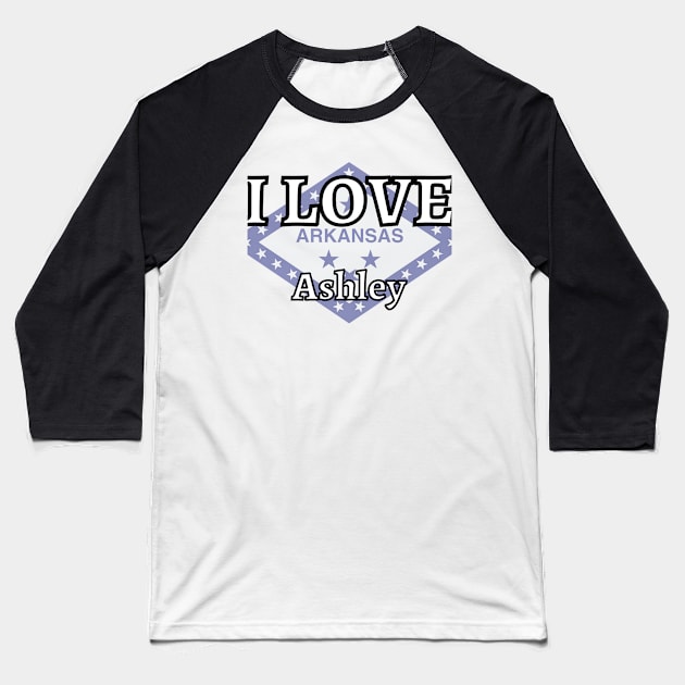 I LOVE Ashley | Arkensas County Baseball T-Shirt by euror-design